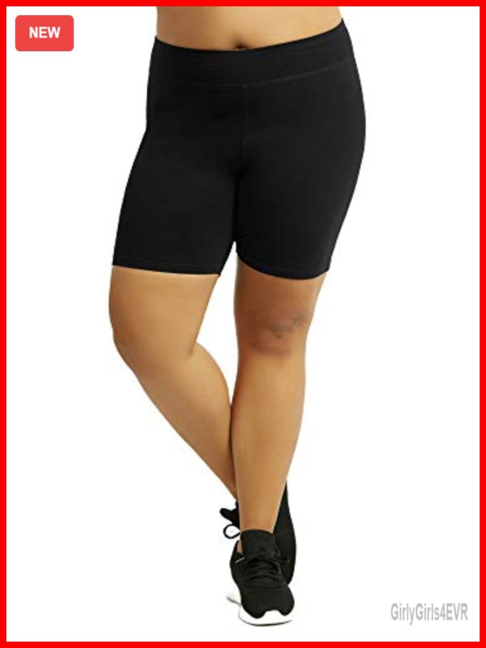 Women's Plus Size Cotton Biker Shorts Stretchy Gym Yoga Running